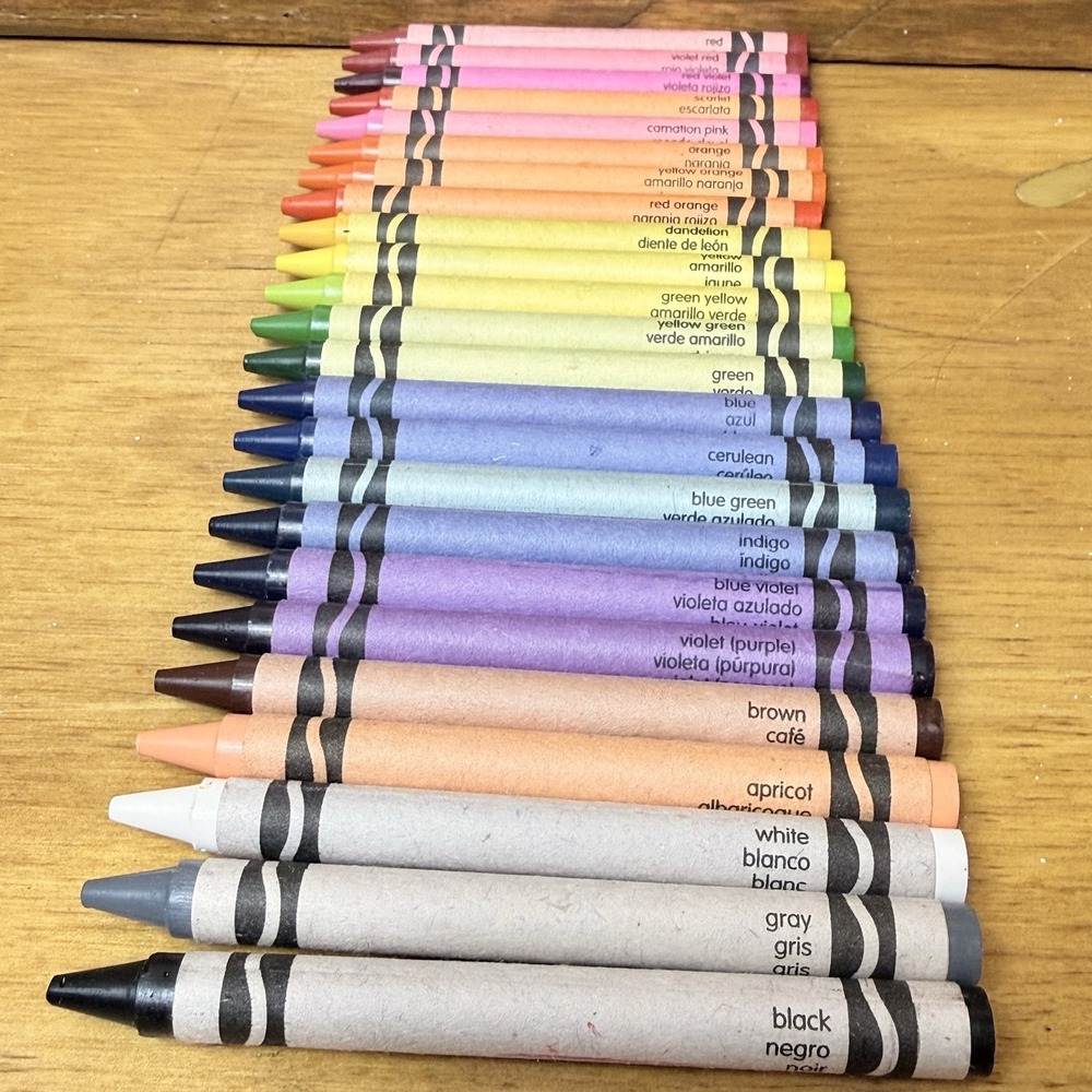 TWO Retired Dandelion Included Crayola 24 Count Box Crayons Binney Smith 2006 - Picture 3 of 6
